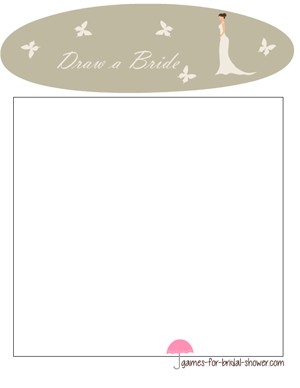 draw a bride game's stationery