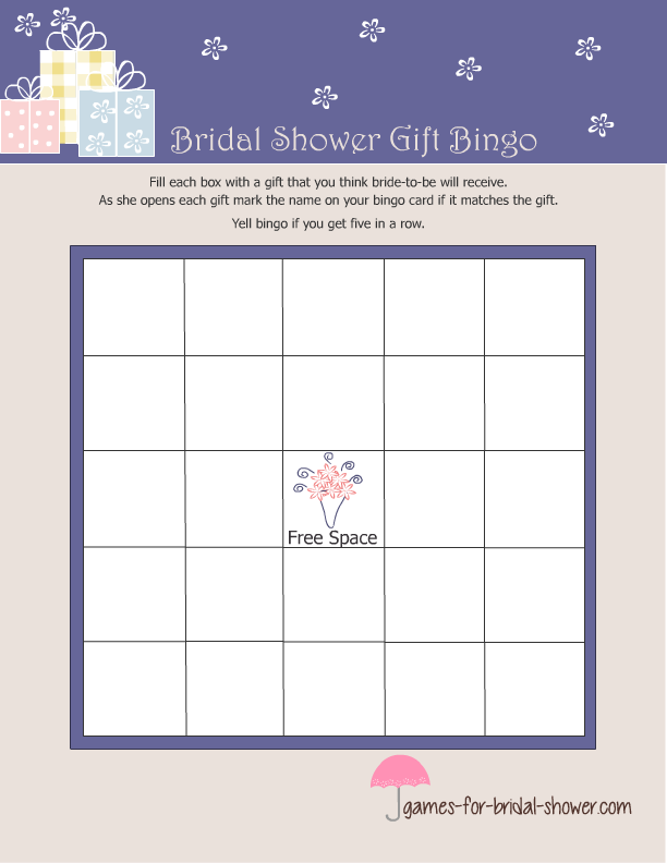 Bridal Shower Bingo Generator