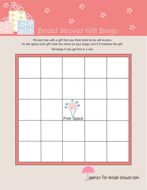 gift bingo game in pink color