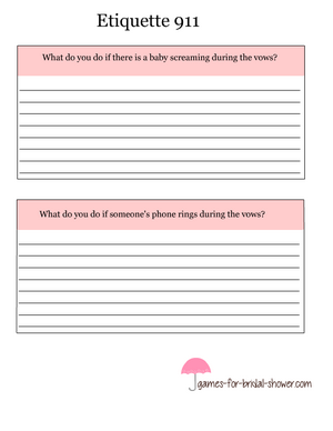 free printable etiquette 911 questions