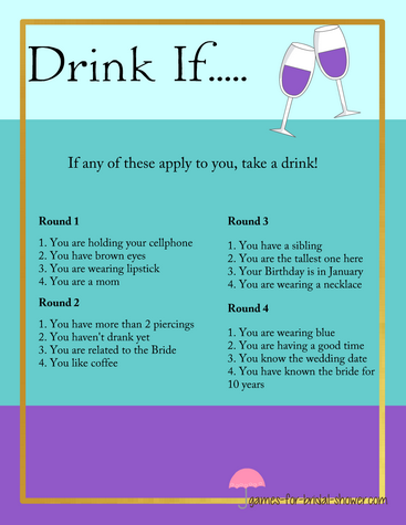 Drink If Game Free Printable 