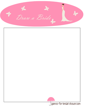 draw a bride game in pink