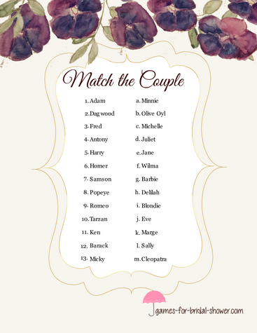 FREE Couple's Game Bundle, Printables