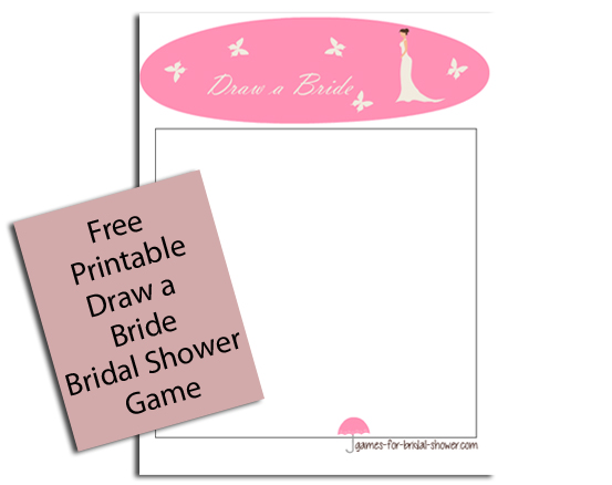 Free Printable Draw a Bride Game
