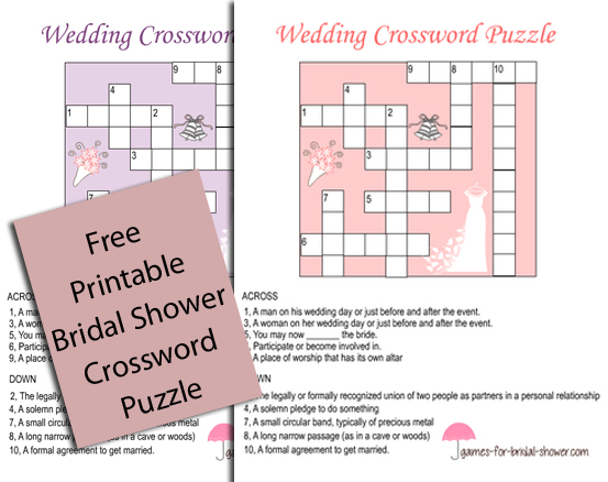 Free Printable Bridal Shower Word Mining Game