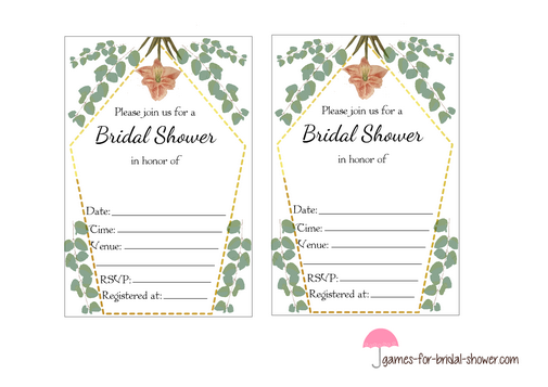 Free Printable Bridal Shower Watercolor Invitation Template