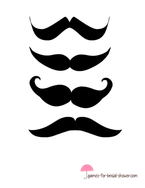 free printable pin the moustache on the groom game